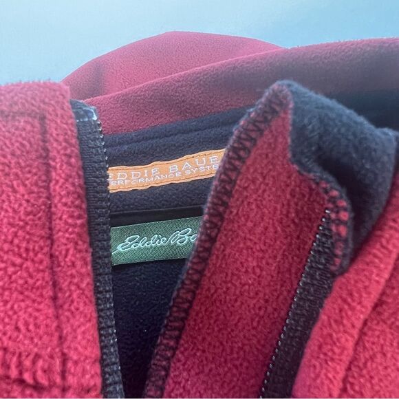 Eddie Bauer Performance System Burgundy Pile Fleece Full Zip Jacket Size XXL - Picture 6 of 14